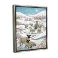 thumbnail image 4 of Stupell Industries Sheep on Wintery Hill Animals & Insects Painting Gray Floater Framed Canvas Art Print Wall Art, 17 x 21, 4 of 10