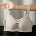 thumbnail image 5 of Seamless Bras for Women No Underwire Full Coverage Support No Steel Comfy Beautiful Back Daily Bras Everywear (36/80C, Beige), 5 of 6