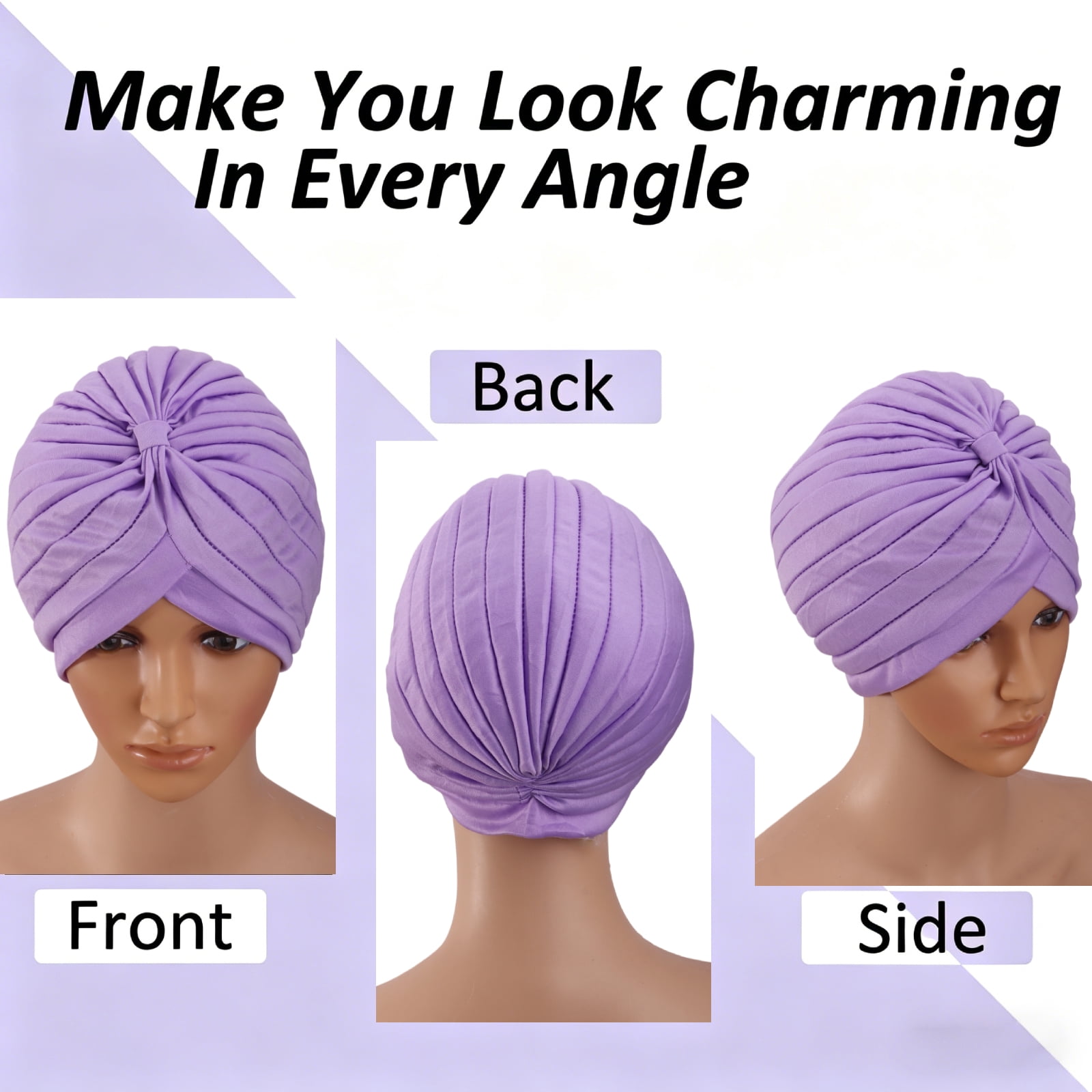 22PCS Stretch Turbans Chemo Head Wrap for Women Man Cancer Head Beanie Twisted Turban Cap Cover Hats