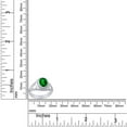 thumbnail image 4 of AFFY Celtic Lady's Simulated Emerald Ring In 14K White Gold Plated 925 Sterling Silver Jewelry for Ladies, Ring Size 11.5, 4 of 4