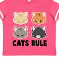thumbnail image 4 of Inktastic Cats Rule with Cat Heads Boys or Girls Toddler T-Shirt, 4 of 5