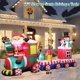 thumbnail image 5 of Tren inflable navideño FunFanso de 8 pies con Papá Noel, muñeco de nieve y pingüino, 5 of 6