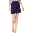 thumbnail image 2 of maison Jules Minifalda con volantes para mujer, azul, mediana, 2 of 2