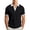 01# Black, variant on IhhxPro Men's V-Neck Collared Shirt Stretchable Contrast Stripe Tee Casual Golf Workout Athletic Slim Fit Breathable Short Sleeve M-3XL