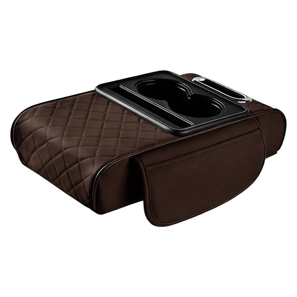 Caja de almacenamiento interior para consola central de coche genérica para vehículo SUV Café