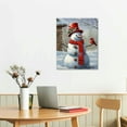 Zhiwo Snowman Wall Art Christmas Picture Winter Scene Snowman Canvas ...