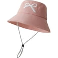 thumbnail image 6 of Bucket Hat for Women Embroidered Bucket Hat Bow-Tie Travel Beach Sun Hats Outdoor Vacation Cap Wide Brim Fishing Cap, 6 of 7