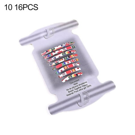 

Fusipu 16Pcs/Set Fashion Printed Elastic Silicone Lazy Shoelace Sport Shoes Decoration