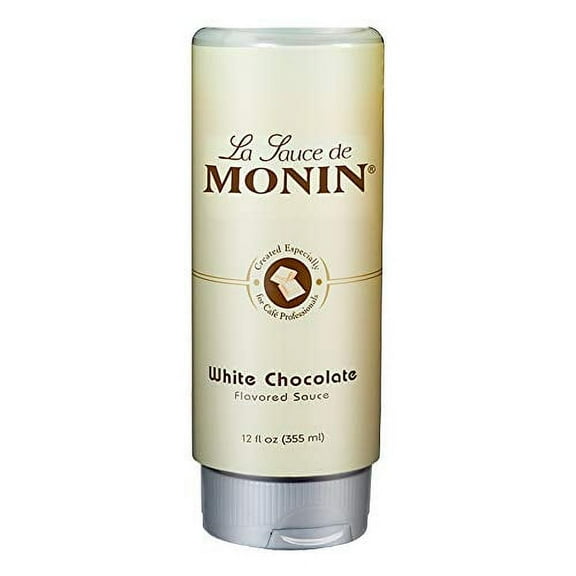 Monin - Gourmet White Chocolate Sauce, Creamy and Buttery, Great for Desserts, Coffee, and Snacks, Gluten-Free, Non-GMO (12 Ounce)