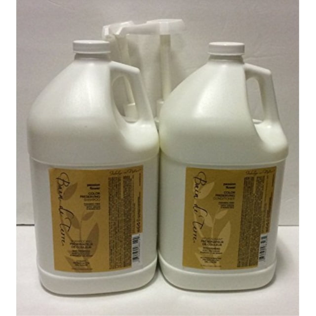 bain de terre passion flower color shampoo, conditioner gallon plus
