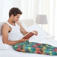 thumbnail image 5 of Salouo Hawaii Palms Print Pajama Pants for Men, Lounge Pants Elastic Waistband Casual Men's sleepwear Loungewear Sleep Pajama Pant -Medium, 5 of 7