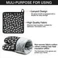 thumbnail image 7 of Paw Prints and Bones Kitchen Oven Mitt and Pot Holder Sets 2 Pcs for Baking, Cooking and Grilling, Heat Resistant Up To 392 °F, 7 of 7