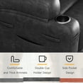 thumbnail image 5 of Furmax Electric Power Lift Leathaire Recliner Chair with Massage for Bedroom, Black, 5 of 8