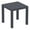 Dark Gray, variant on Compamia Ocean Square Resin Patio Side Table in Black