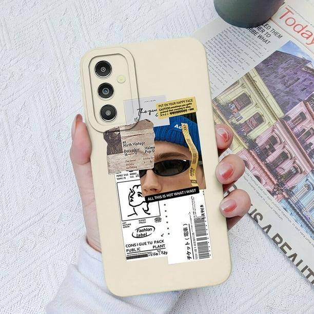 Funda de silicona cuadrada para Samsung Galaxy A14, A13, 4G, 5G, cubierta trasera, moda, aguacate, mariposa, A, 13, A, 14 Fivean unisex