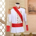 thumbnail image 5 of NoxwB Men's Embroidery Court Gothic Blazer&Trouser Set Stand Collar Double Breasted Long Sleeve Jacket & Straight Leg Pants Suit Casual Party Prom Outfit S White, 5 of 6