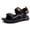 1-Orange136, variant on Elegyee Boys Summer Beach Sandals Casual Active Breathable Open Toe Shoes with Hook and Loop Straps