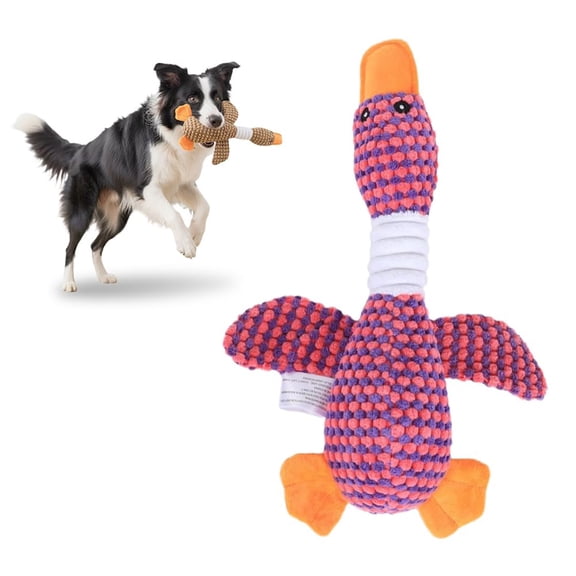 DAMAI Dog Toys Plush - Soft Duck Chew Toy, Puppy Chew Toy with Crinkle Sound for Medium Small Breed Home Indoor Outdoor Daily Travel Garden Training Boredom Entertainment Exercise