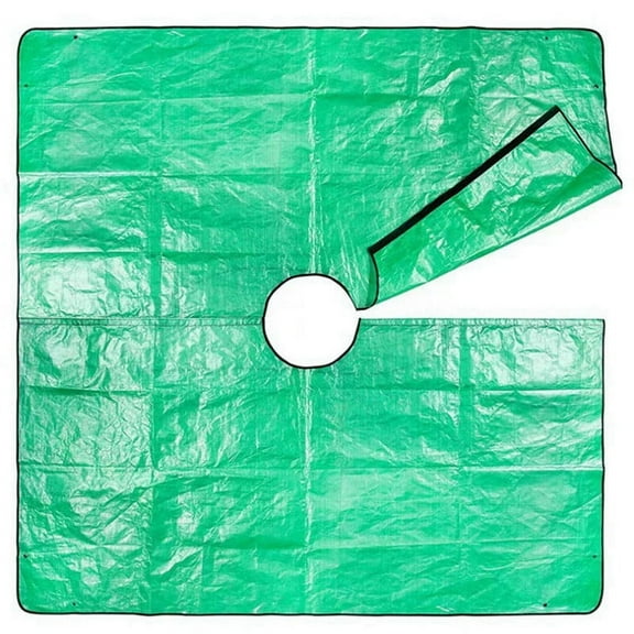 Garden Tree Pruning Waterproof Tarp with 12 Inch Hole for Tree and Hedge Trimming Accessories