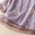 thumbnail image 5 of Womens Shirts Retro Embroidered Patchwork Elegant Spring Summer T Shirts for Women Purple 2Xl, 5 of 6