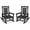 Black, variant on SERWALL Outdoor Rocking Chair Set of 2, HDPE Patio Rocker for Lawn, Porch, White