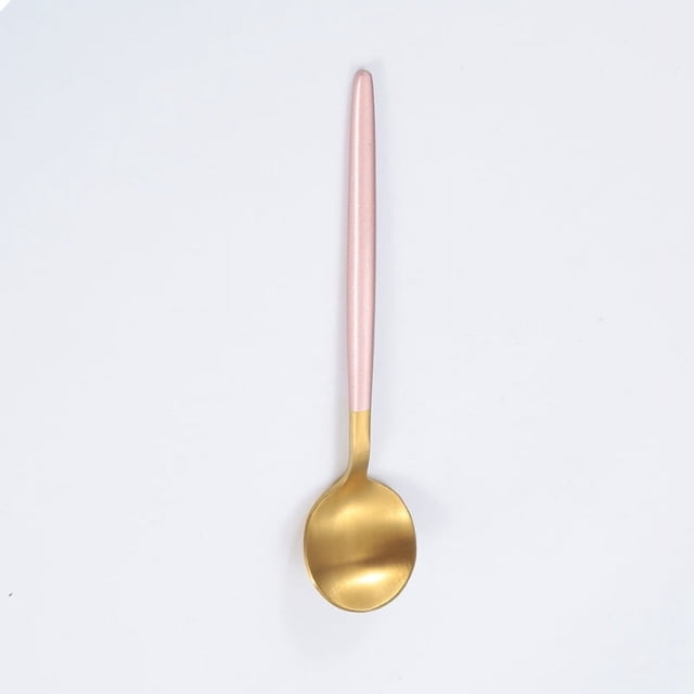 Nvzi 4Pcs Stainless Steel Tea Spoons For Home, Kitchen Restaurant-Gond Pink