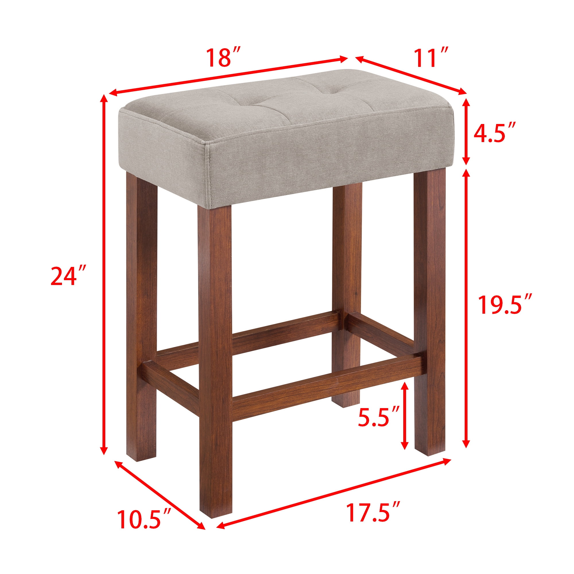 Aukfa 59" Bar Table Set with Charging Station, 4-Piece Counter Height Kitchen Island Set,3 Upholstered Stools,Cherry