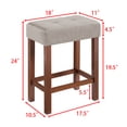 thumbnail image 3 of Aukfa 59" Bar Table Set with Charging Station, 4-Piece Counter Height Kitchen Island Set,3 Upholstered Stools,Cherry, 3 of 8