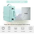thumbnail image 5 of Dwelke Extra Large Travel Backpack for Women as Person Item Flight Approved, 40L Carry On Backpack, 17 Inch Laptop Backpack, Waterproof Backpack, Hiking Backpack, Casual Bag Backpack(Mint Green), 5 of 8