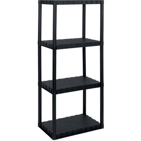 Enviro Elements 4-Tier Shelf Unit, 14" x 22", Black