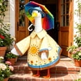thumbnail image 3 of Gooses Clothes Yard Accent for Festival Set, Large White Goose Decoration with Handmade Hat and Bow, Outdoor Sculpture for Lawn and Garden, Charming Farmhouse Accent for Entryway, 3 of 5
