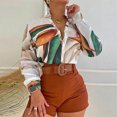 thumbnail image 1 of Blusa con estampado floral camisas con cuello vuelto traje de trabajo de oficina de manga larga para mujer FLhrweasw Nuevo, 1 of 7