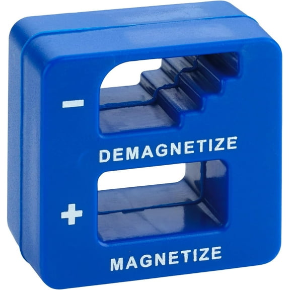 MeasuPro Demagnetizer and Magnetizer - Blue - for Screwdrivers Tips, Bits, and Small Tools, Large or Big Screws, Drills, Drill Bits, Sockets, Nuts, Bolts, Nails and Precision Construction Tools