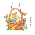 thumbnail image 3 of Easter Egg Basket Sunshade Ornament 20cm Stained Glass Style with Reflections Colorful Hanging Decor for Indoor Outdoor Spring Party Decorations, 3 of 9