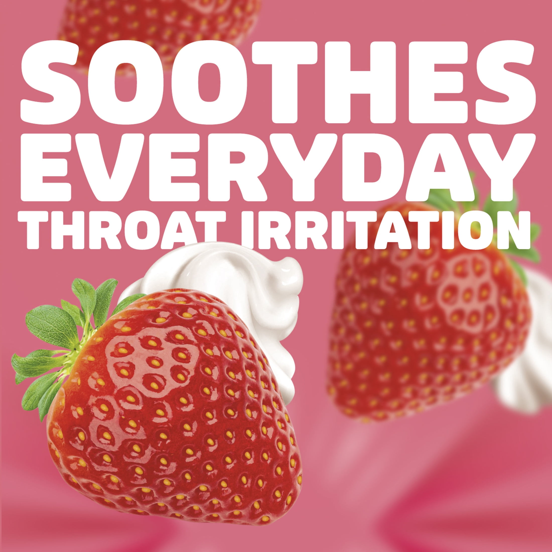 (6 pack) HALLS Throat Soothing Creamy Strawberry Throat Drops, Economy Pack, 70 Drops