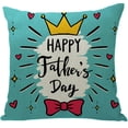 thumbnail image 1 of Clearance! Father's Day Pillowcase Cartoon Style Linen Digital Printing Pillowcase, 1 of 2