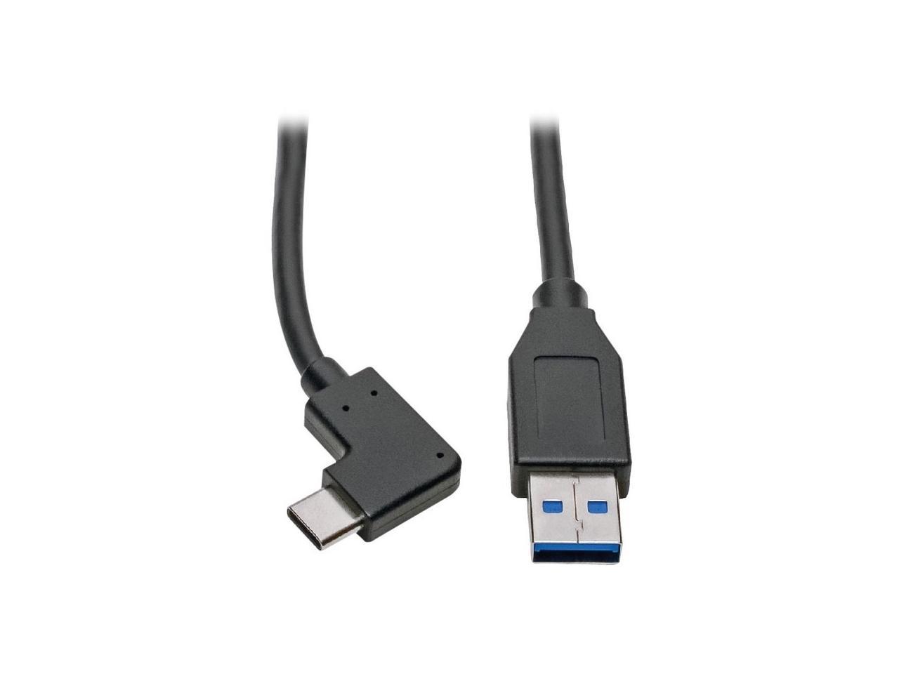 Tripp Lite U428-003-CRA Right-Angle USB-C to USB-A Cable, M/M, 3 ft. - USB for Hard Drive, Workstation, Tablet, Smartphone, Wall Charger, Car Charger, MacBook, Ultrabook, Chromebook, Printer, Scanner, - image 5 of 19