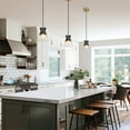 thumbnail image 2 of Savonnerie 1-Light Modern Black Gold Pendant Lighting Clear Glass Bowl Kitchen Island light for Dining Room - 6.5"x6.5"x6.5", 2 of 5