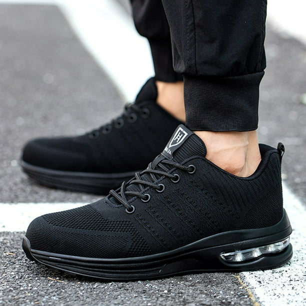 Zapatos de trabajo unisex Zapatos de deporte transpirables con punta de acero Zapatos de seguridad (39 Black) Likrtyny Tenis De Mujer Tenis De Hombre