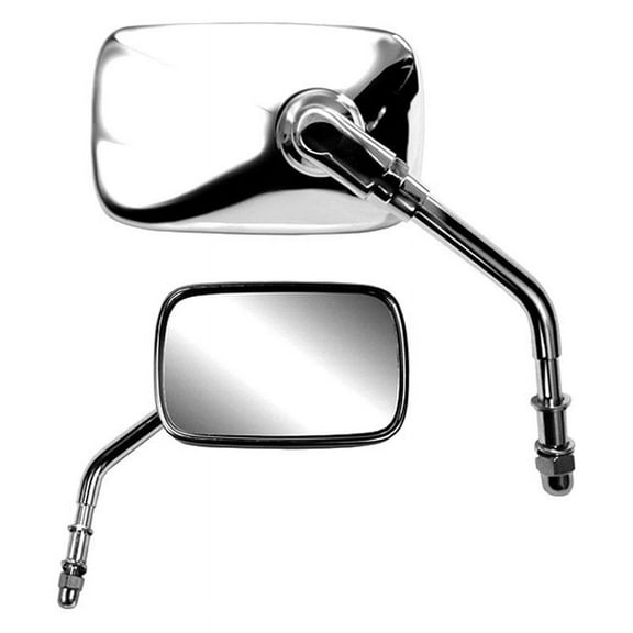 K Source 941095 - 4-1/8" x 2-1/2" Foldaway Left Side Rectangular Chrome Mirror