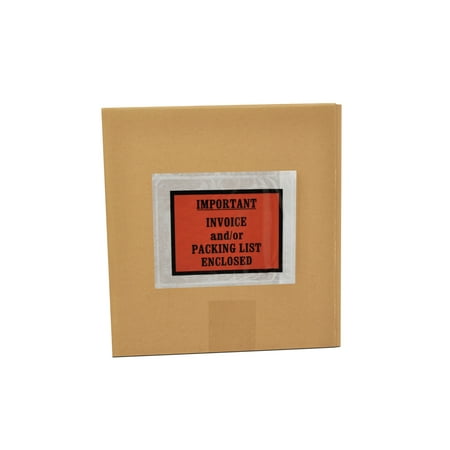 Full Face Packing List Envelopes - Important Invoice / Packing List Enclosed Envelopes Back Side Load Full Face 4.5