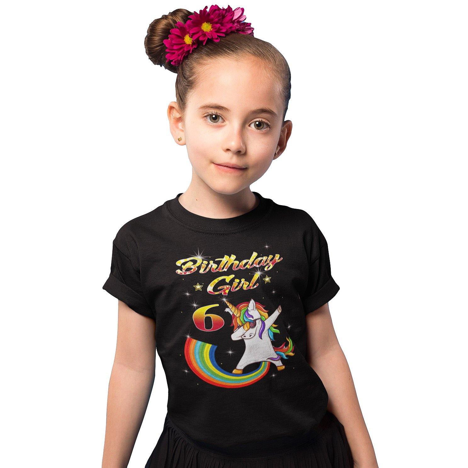 6 ans Licorne Numéro 6ème anniversaire fille cadeau' T-shirt Femme