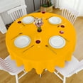 thumbnail image 4 of DefiDgd 60inch Round Tablecloth Home Decoration,Waterproof Non-Slip Stain Resistant Table Cloth Table Cover for Indoor and Outdoor Table Party, Banquet,Wedding(Gold), 4 of 6