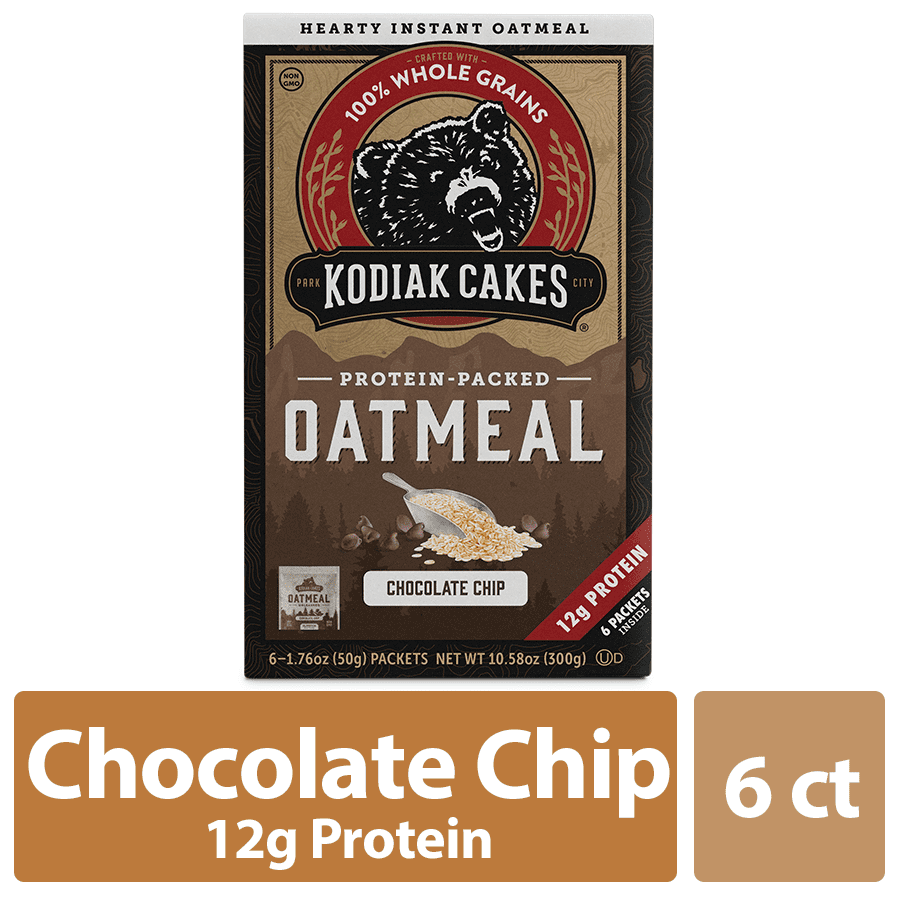 Kodiak Cakes Protein Packed Instant Oatmeal, Chocolate Chip, 6 Packets