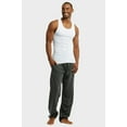 thumbnail image 4 of Men's Knitted Pajama Sweat Pants with Drawstring (Charcoal, L), 4 of 4