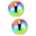 thumbnail image 6 of KAKOWELY Colorful Metal Ball Polished Hollow Ball Household Decor 2Pcs, 6 of 7