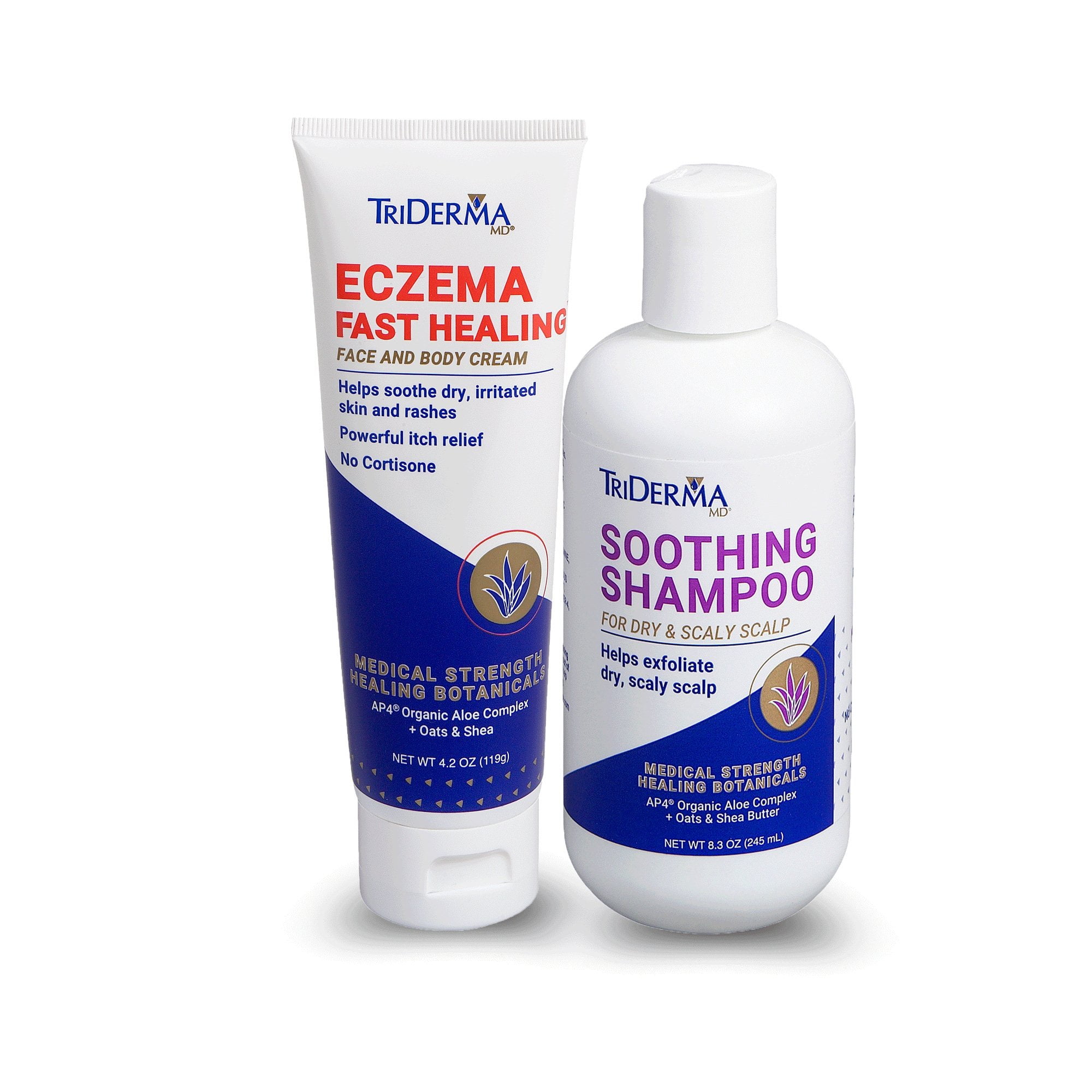 TriDerma Eczema Fast Healing Cream and Soothing Shampoo Bundle