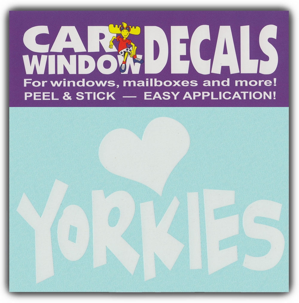 Car Window Decals I Love Yorkies Yorkshire Terriers Stickers Cars Trucks