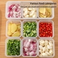 thumbnail image 3 of Yuarrent Caja de almacenamiento de mantenimiento fresco apilable 3 compartimentos de cavidades contenedor de plástico lavable caja de Organizadores de utensilios de cocina, 3 of 6