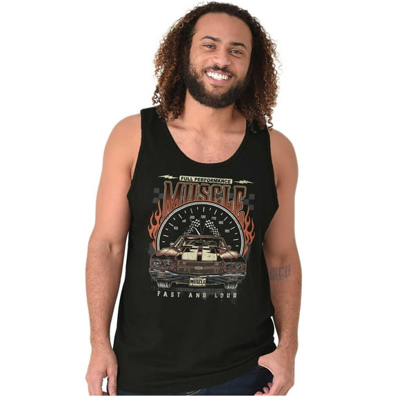 Full Performance Muscle Fast Loud Car Plus Size Graphic Tank Top Brisco Brands 2X